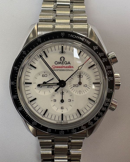 No Reserve - 2025 Omega Speedmaster Professional Moonwatch 42MM White Dial Steel Bracelet (310.32.42.50.04.001)