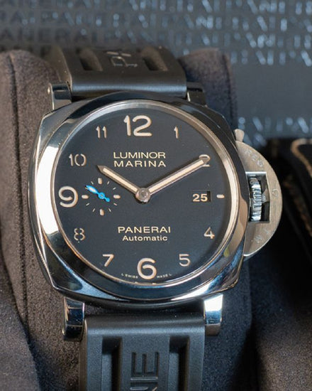 2019 Panerai Luminor Marina 1950 3 Days 44MM Black Dial Rubber Strap (PAM01359)