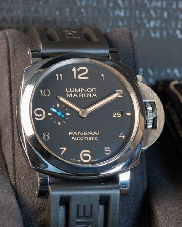 2019 Panerai Luminor Marina 1950 3 Days 44MM Black Dial Rubber Strap (PAM01359)