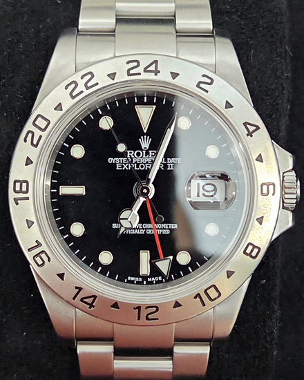 2004 (F Serial) Rolex Explorer II 40MM Black Dial Oyster Bracelet (16570)