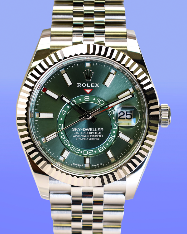2026 Rolex Sky-Dweller 42MM Green Dial Oyster Bracelet (336934)