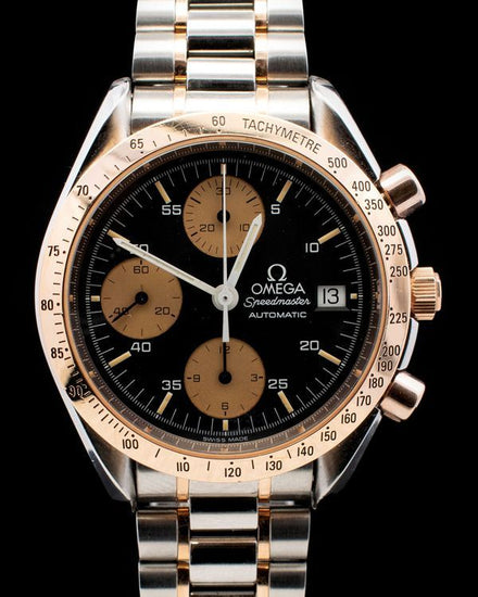 Omega Speedmaster Date 39MM Black Dial Two-Tone Bracelet (3316.50)