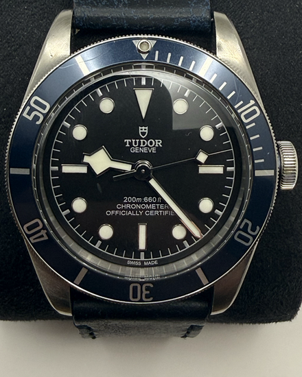 No Reserve - 2020 Tudor Black Bay 41MM Black Dial Leather Strap (79230B)
