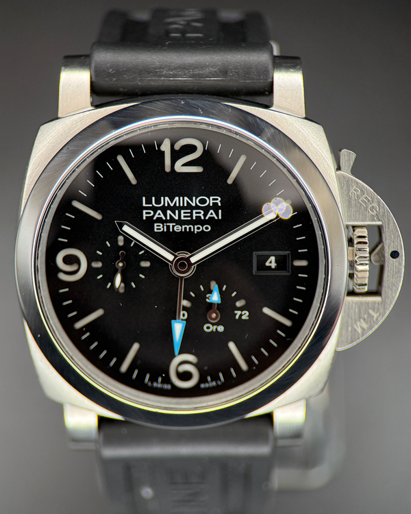 2023 Panerai Luminor Bitempo 44MM Black Dial Rubber Strap (PAM01360)