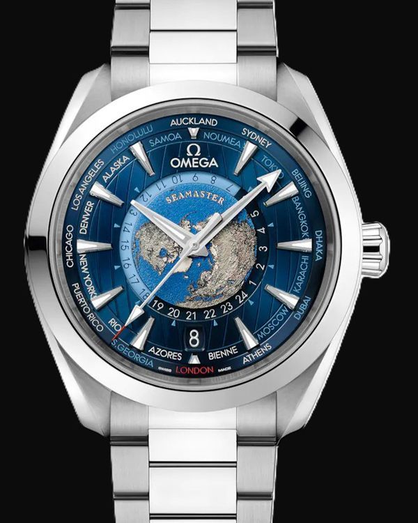2026 Omega Seamaster Aqua Terra 150M "Worldtimer" 43MM Blue Dial Steel Bracelet (220.10.43.22.03.001)