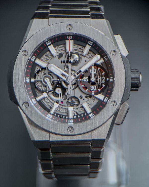 No Reserve - 2021 Hublot Big Bang Integrated Titanium 42MM Skeleton Dial Titanium Bracelet (451.NX.1170.NX)