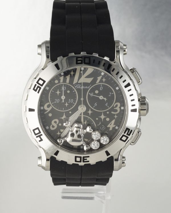 Chopard Happy Sport 42MM Quartz Black Dial Rubber Strap (288499)