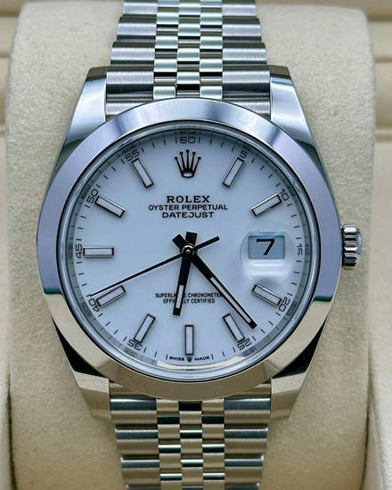 2026 Rolex Datejust 41MM White Dial Jubilee Bracelet (126300)