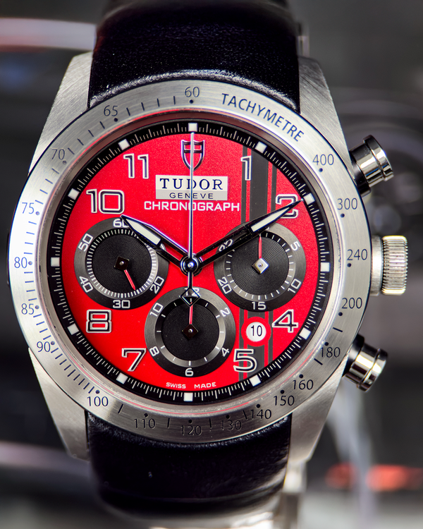 Tudor Fastrider Chronograph "Ducati Edition" 42MM Red Dial Leather Strap (42000D)