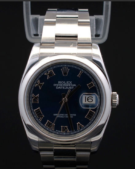 2014 Rolex Datejust 36MM Blue Dial Oyster Bracelet (116200)