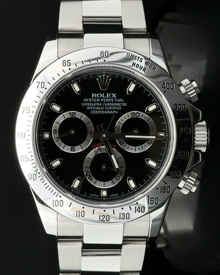 2012 Rolex Cosmograph Daytona 40MM Black Dial Oyster Bracelet (116520)
