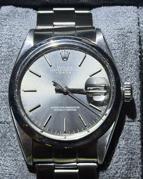 Rolex Oyster Perpetual Date 34MM Grey Dial Oyster Bracelet (1500)