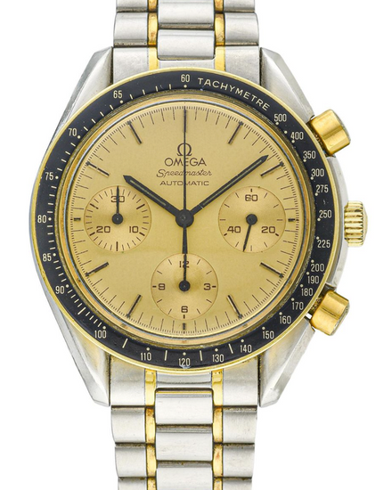 1986 Omega Speedmaster Reduced 39MM Champagne Dial Two-Tone Bracelet (175.0032)