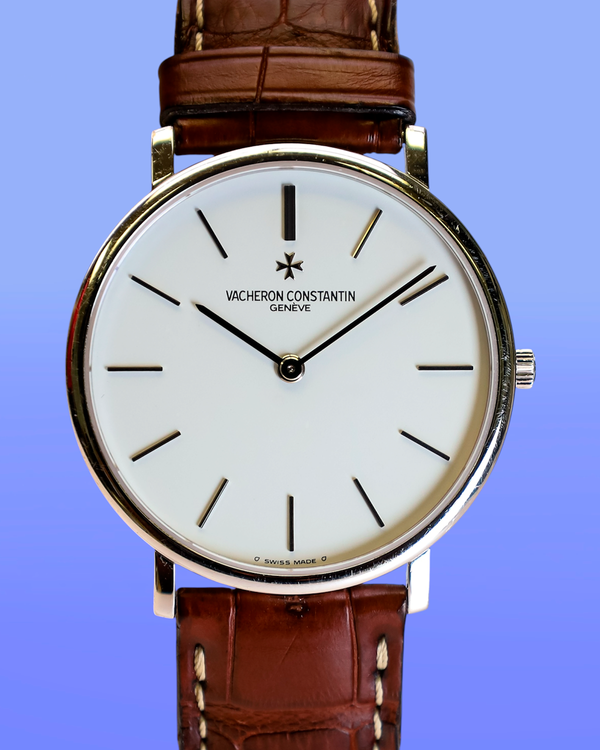 Vacheron Constantin Patrimony Ultra Thin 33MM White Dial Aftermarket Leather Strap (31160)