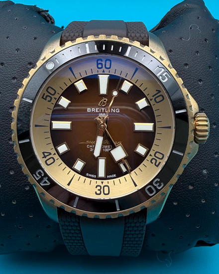 Breitling Superocean 44MM Brown Dial Rubber Strap (N17376201Q1S1)