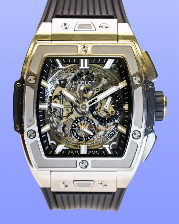No Reserve - 2022 Hublot Spirit Of Big Bang 42MM Skeleton Dial Rubber Strap (642.NX.0170.RX)