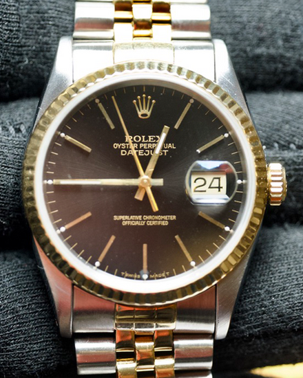 1996 Rolex Datejust 36MM Black Dial Two-Tone Jubilee Bracelet (116233)