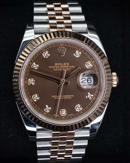 2019 Rolex Datejust 41MM Chocolate Dial Two-Tone Jubilee Bracelet (126331)