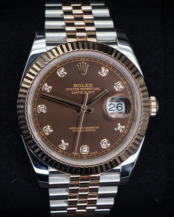 2019 Rolex Datejust 41MM Chocolate Dial Two-Tone Jubilee Bracelet (126331)