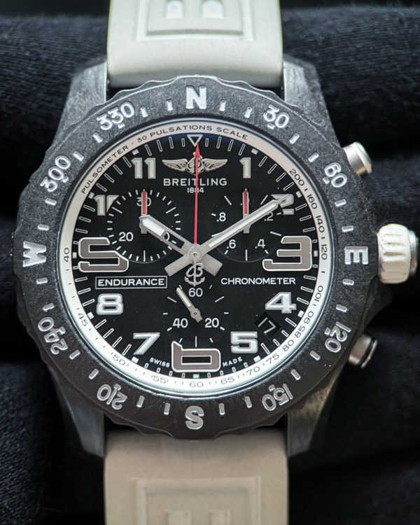 No Reserve - 2020 Breitling Endurance Pro 44MM Quartz Black Dial Rubber Strap (X82310)