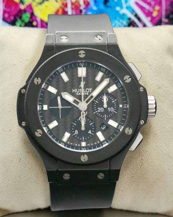 Hublot Big Bang "Black Magic" 44MM Carbon Fiber Dial Rubber Strap (301.CI.1770.RX)