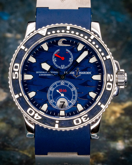 Ulysse Nardin Marine Maxi Diver "Blue Surf" L.E. 42.7MM Blue Dial Rubber Strap (263-36LE-3)