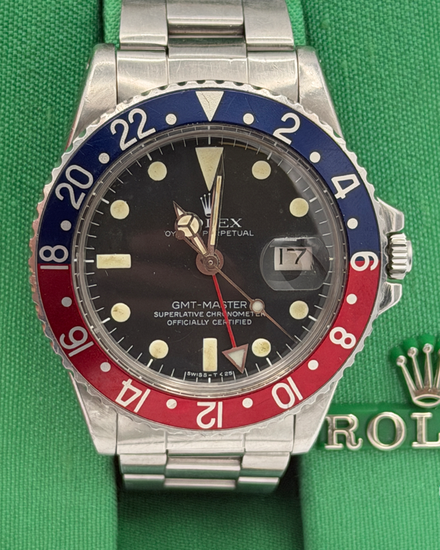 1972 Rolex GMT-Master "Pepsi" 40MM Black Dial Oyster Bracelet (1675)