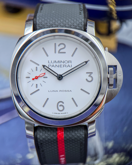 No Reserve - 2022 Panerai Luminor Luna Rossa L.E. 44MM White Dial Textile Strap (PAM01342)