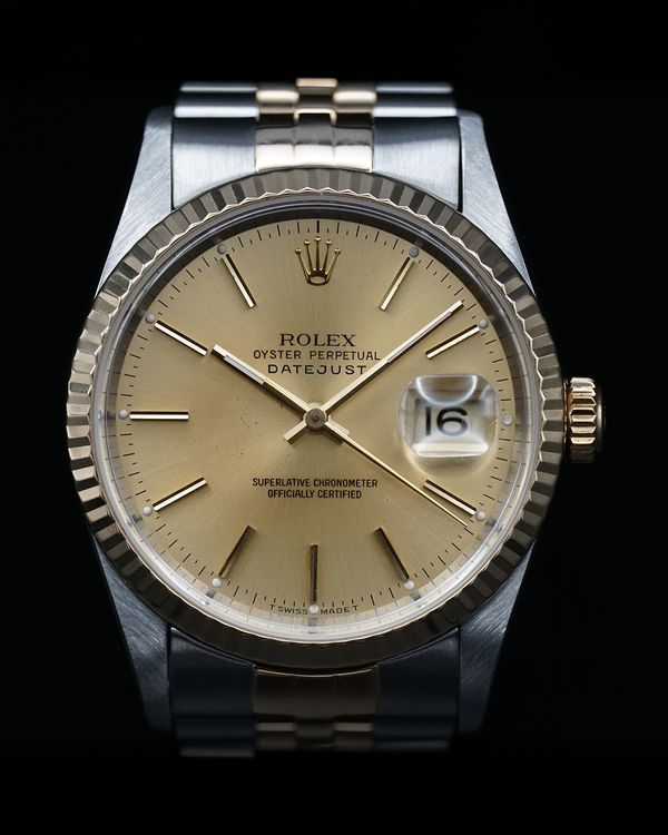 1995 Rolex Datejust 36MM Champagne Dial Two-Tone Jubilee Bracelet (16233)