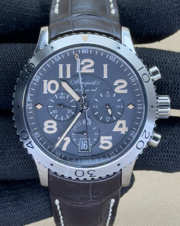 2023 Breguet Type XXI 42MM Grey Dial Leather Strap (3817ST/X2/3ZU)