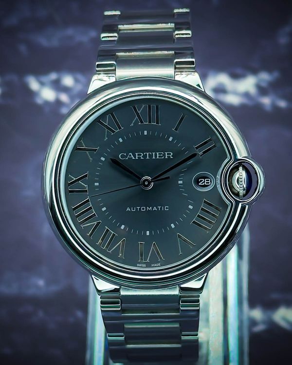 2021 Cartier Ballon Bleu 40MM Grey Dial Steel Bracelet (WSBB0060)