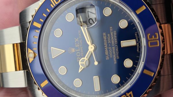 No Reserve - 2019 Rolex Submariner Date "Bluesy" 40MM Blue Dial Two-Tone Oyster Bracelet (116613LB)