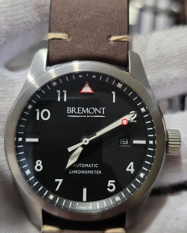 2012 Bremont Solo 43MM Black Dial Leather Strap (SOLO/WH)