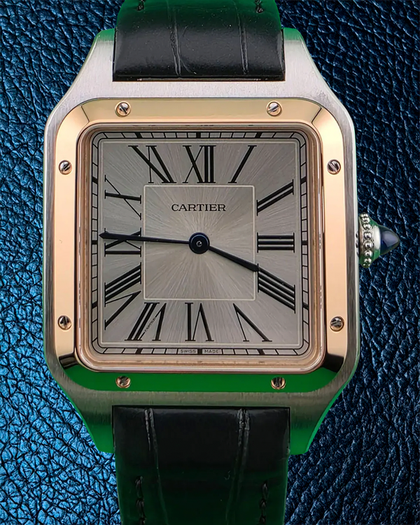 2026 Cartier Santos Dumont 31.4MM Quartz Silver Dial Leather Strap (W2SA0037)