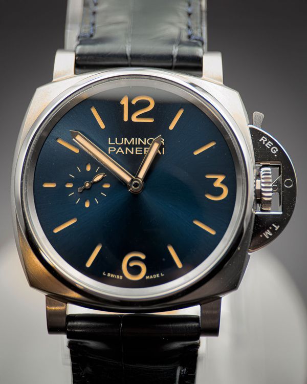 No Reserve - 2018 Panerai Luminor Due L.E. 42MM Blue Dial Leather Strap (PAM00728)