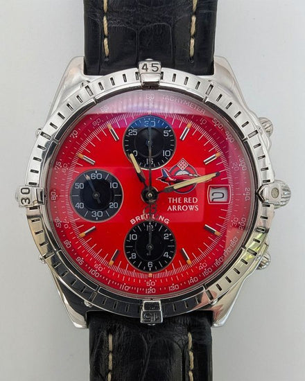 1997 Breitling Chronomat "Red Arrows" L.E. 40MM Red Dial Leather Strap (A13050.1)