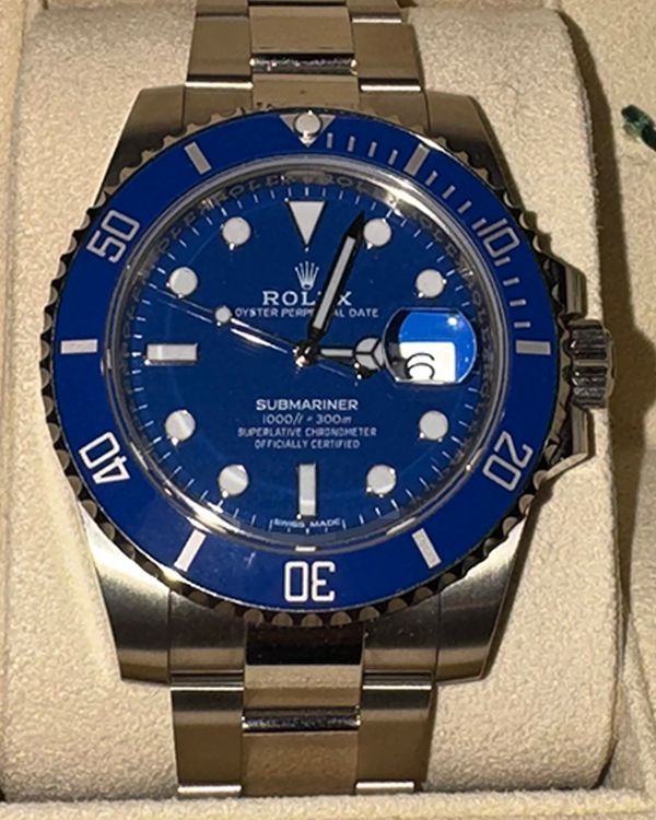 2020 Rolex Submariner Date "Smurf" 40MM Blue Dial White Gold Oyster Bracelet (116619LB)