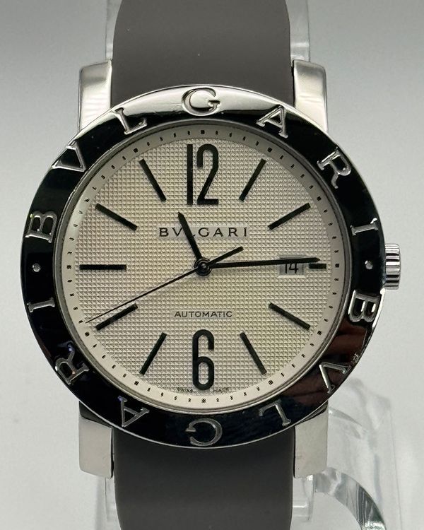 Bvlgari Bvlgari 42MM White Dial Rubber Strap (BB42SL)