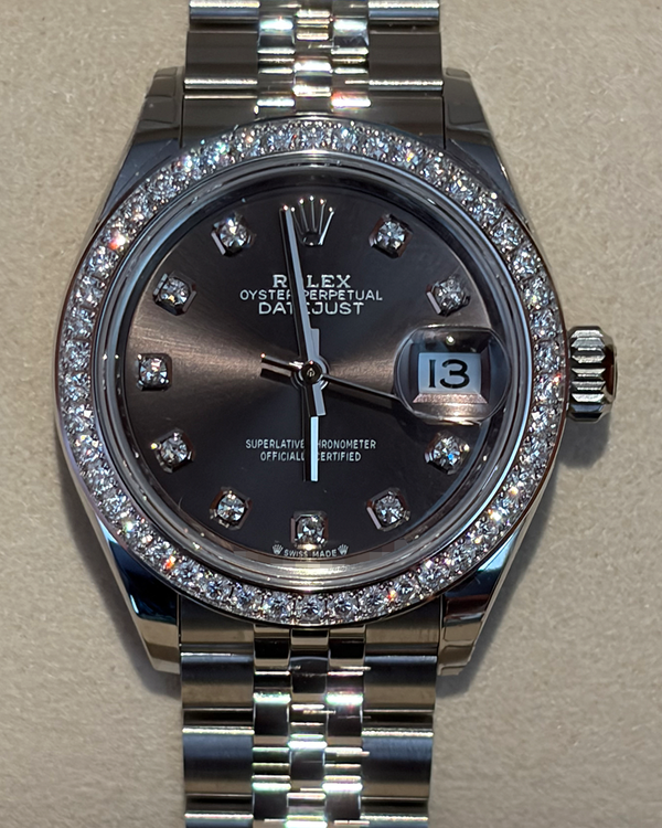 2026 Rolex Lady-Datejust 28MM Rhodium Dial Jubilee Bracelet (279384RBR)