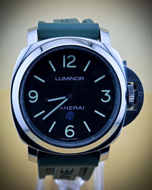 2019 Panerai Luminor Base Logo 44MM Black Dial Rubber Strap (PAM00774)