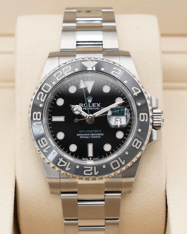2026 Rolex GMT-Master II "Bruce Wayne" 40MM Black Dial Oyster Bracelet (126710GRNR)