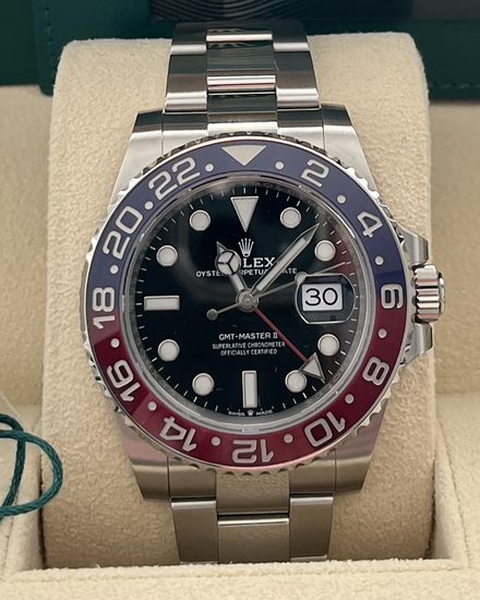 2021 Rolex GMT-Master II "Pepsi" 40MM Black Dial Oyster Bracelet (126710BLRO)