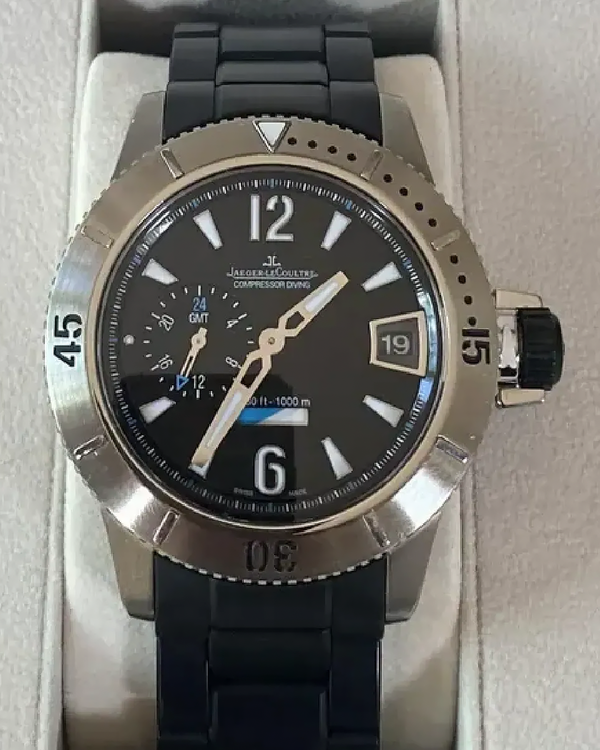 Jaeger-LeCoultre Master Compressor Diving GMT L.E. 46.3MM Black Dial Rubber Strap (184T770)