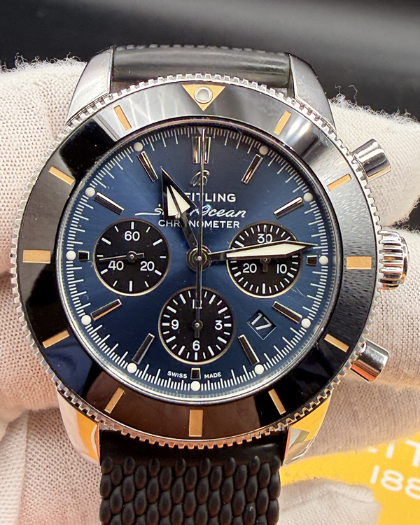 Breitling Superocean Heritage Chronograph 44MM Blue Dial Rubber Strap (AB0162)