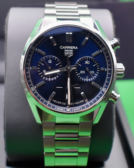 2021 Tag Heuer Carrera Chronograph 42MM Blue Dial Steel Bracelet (CBN2011.BA0642)