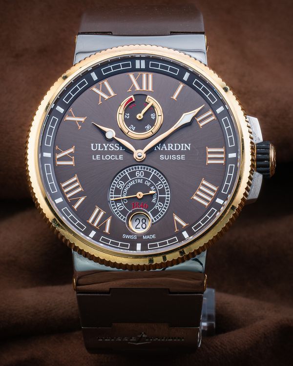 2020 Ulysse Nardin Marine Chronometer 43MM Brown Dial Rubber Strap (265-67)