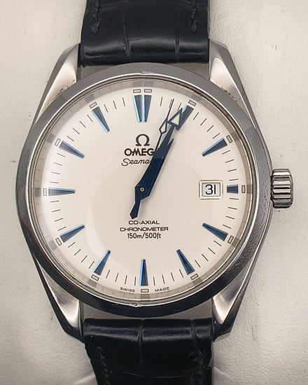 Omega Seamaster Aqua Terra 39.2MM White Dial Leather Strap (2503.33.00)