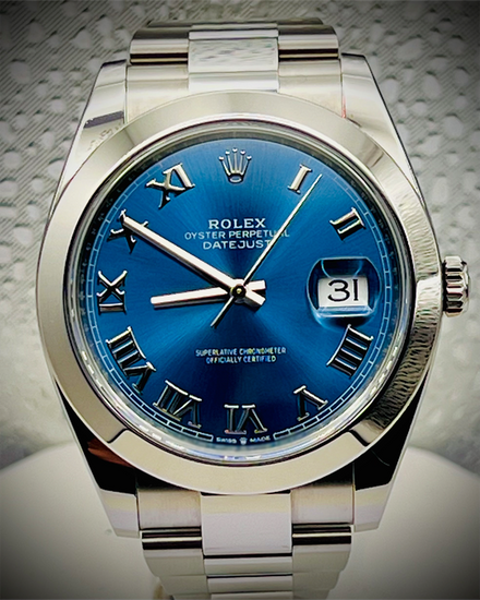 2025 Rolex Datejust 41MM Blue Dial Oyster Bracelet (126300)