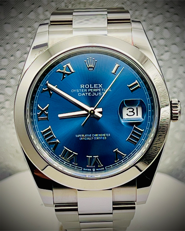 No Reserve - 2025 Rolex Datejust 41MM Blue Dial Oyster Bracelet (126300)