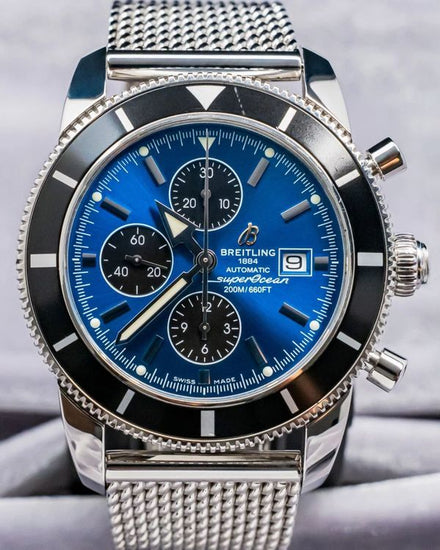 Breitling Superocean Heritage Chronograph 46MM Blue Dial Steel Bracelet (A13320)